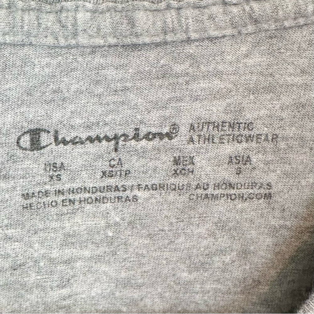 Classic Champion Heather Gray Athletic Short Sleeve Tee - Size: Extra Small - Picture 2 of 5